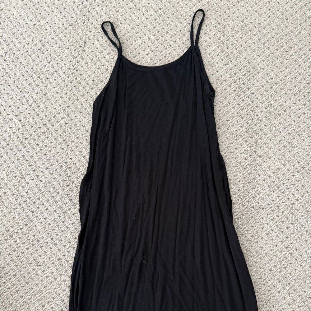 PinkBlush Black Basic Maternity Sleep Dress